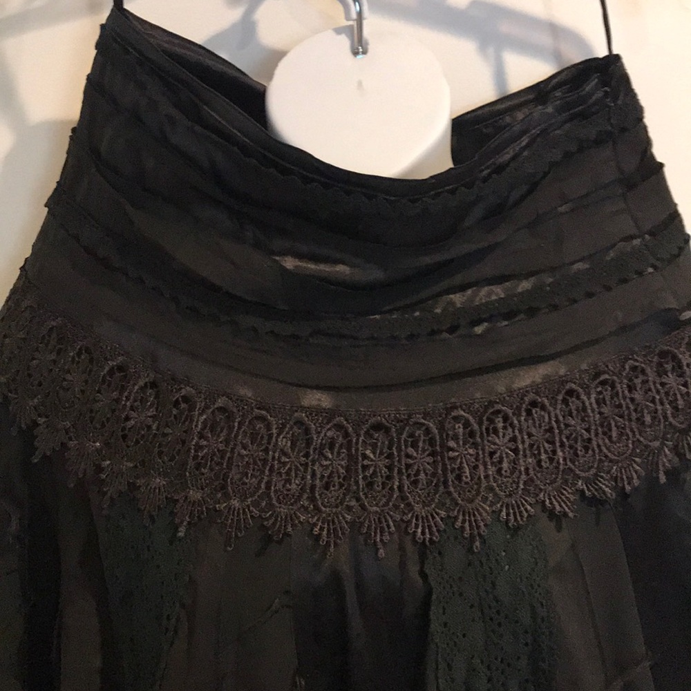 Black long lined skirt